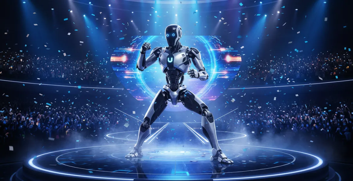 Il robot umanoide G1 di Unitree conquista il palco con Wang Leehom