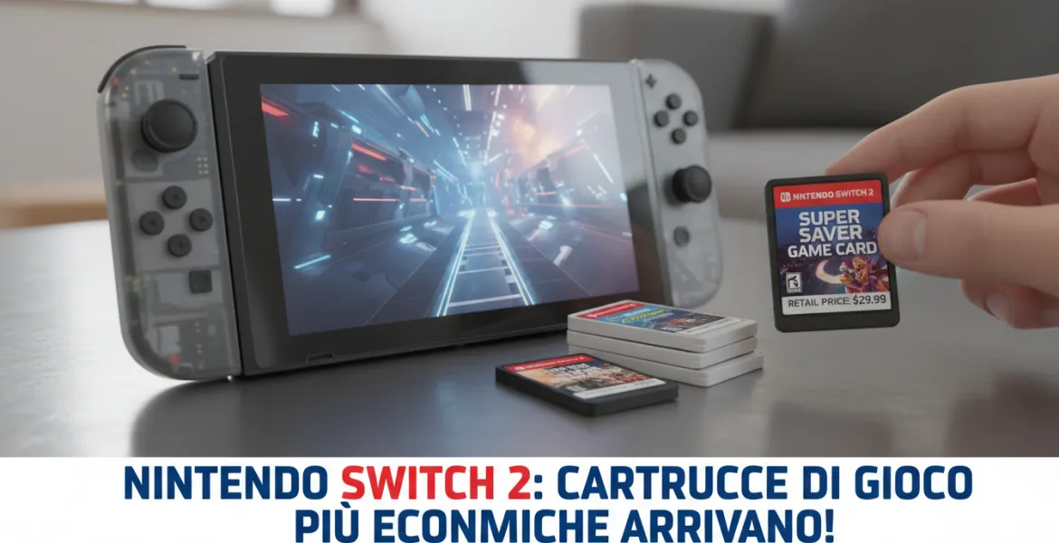Nintendo Switch 2: Arrivano cartucce di gioco più economiche