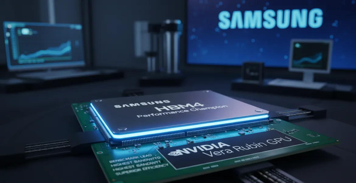 Samsung primeggia nei test HBM4 per le GPU Nvidia Vera Rubin