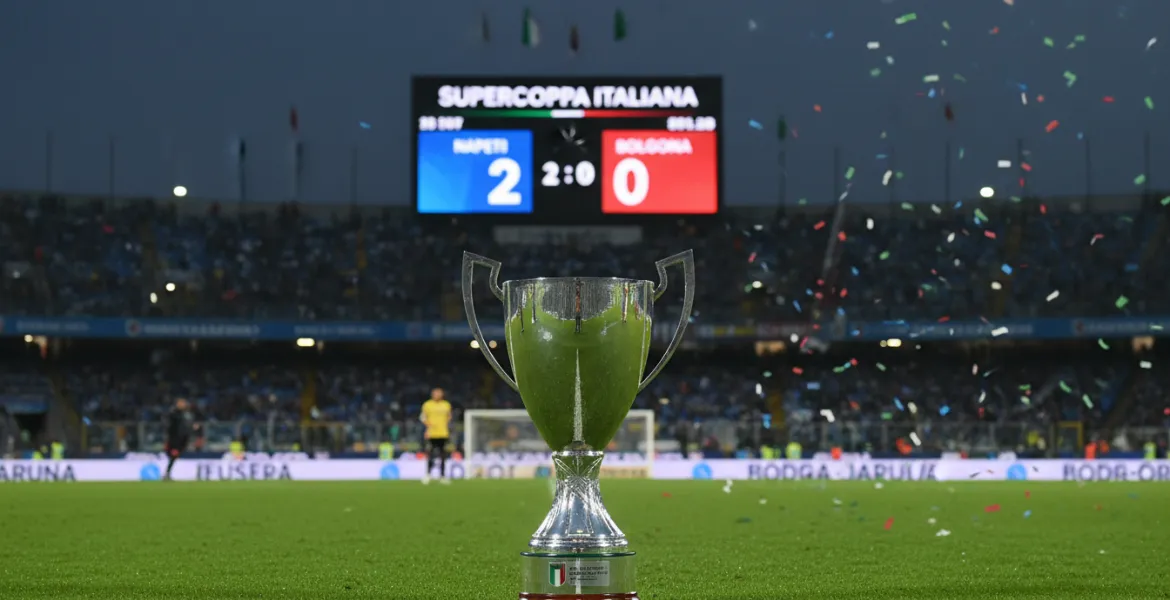 Napoli trionfa in Supercoppa: Neres stende il Bologna