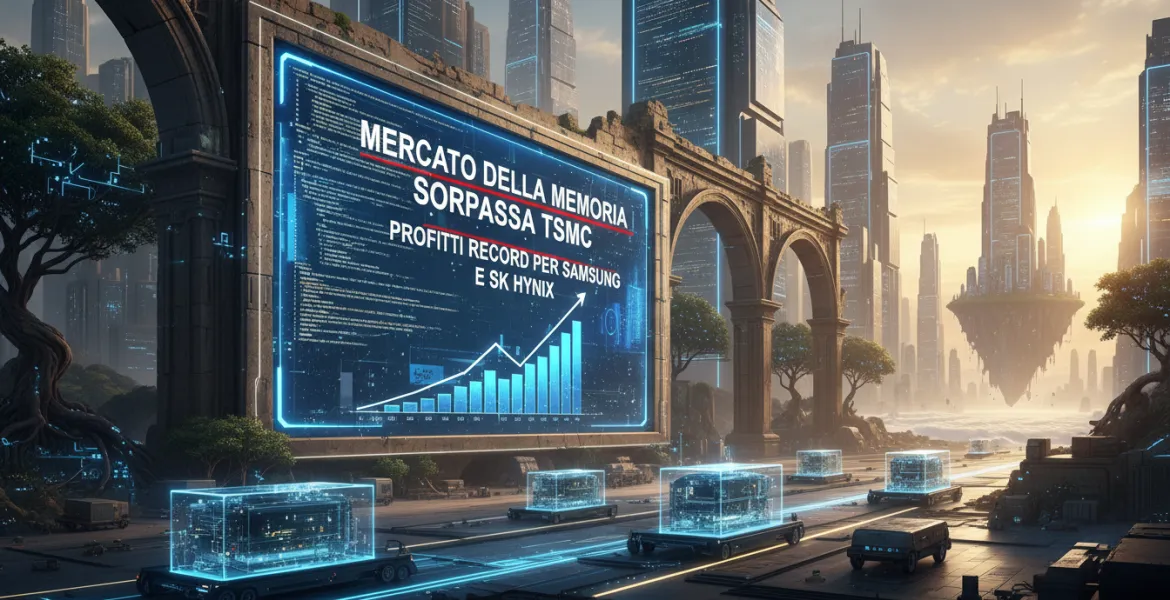 Mercato della memoria sorpassa TSMC: profitti record per Samsung e SK Hynix