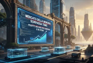 Mercato della memoria sorpassa TSMC: profitti record per Samsung e SK Hynix