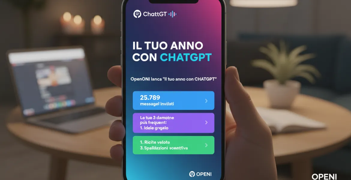 ChatGPT celebra il tuo anno: OpenAI lancia 'Il tuo anno con ChatGPT' in stile Spotify Wrapped
