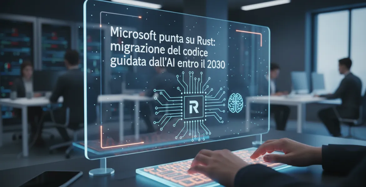Microsoft punta su Rust: migrazione del codice guidata dall'AI entro il 2030