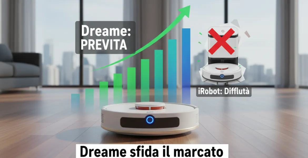 Dreame sfida il mercato dei robot aspirapolvere: Crescita prevista nonostante le difficoltà di iRobot