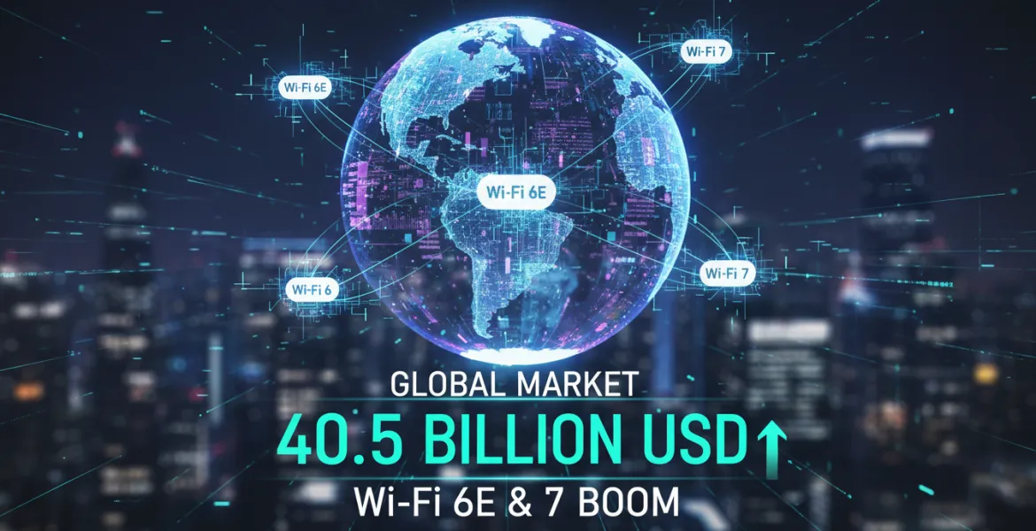 Boom del Wi-Fi 6E e 7: Mercato globale verso i 40,5 miliardi di dollari