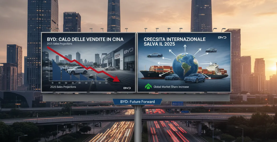 BYD: Calo delle Vendite in Cina, Crescita Internazionale Salva il 2025