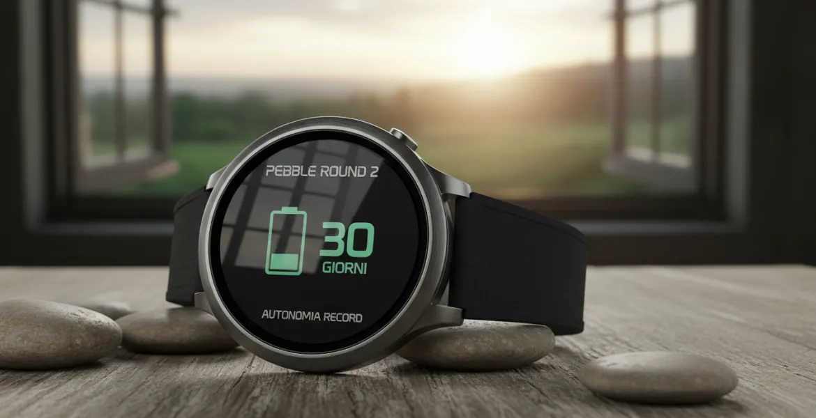 Pebble Round 2: Il ritorno dello smartwatch circolare con autonomia record