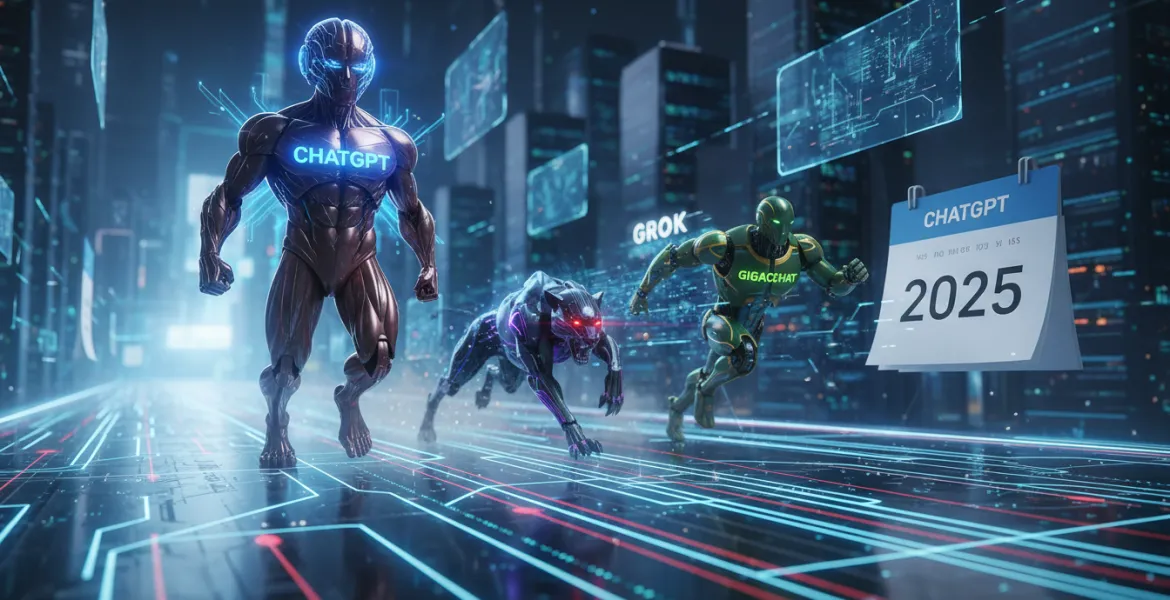 Intelligenza Artificiale: ChatGPT domina, ma Grok e GigaChat scalpitano nel 2025