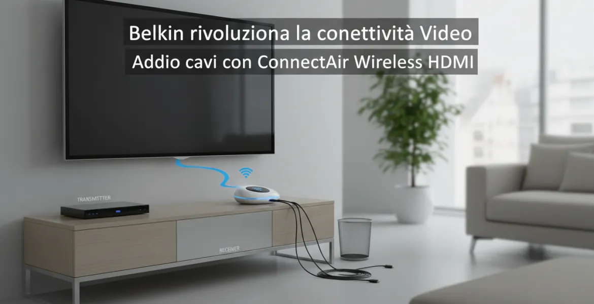 Belkin rivoluziona la connettività Video: Addio cavi con ConnectAir Wireless HDMI