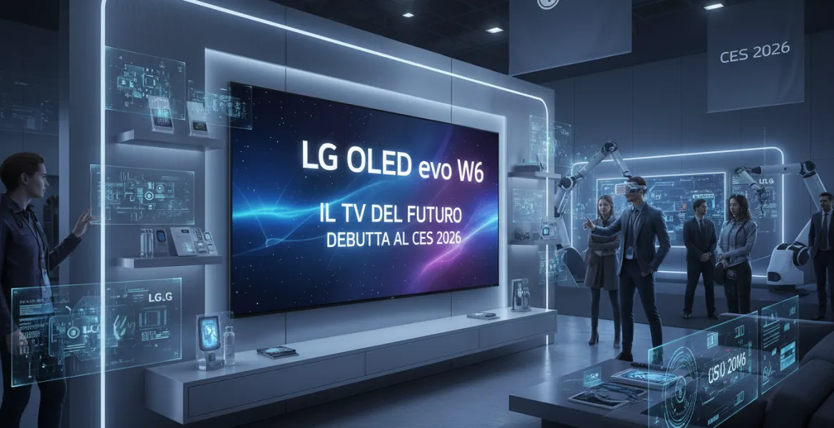 LG OLED evo W6: Il TV del futuro debutta al CES 2026