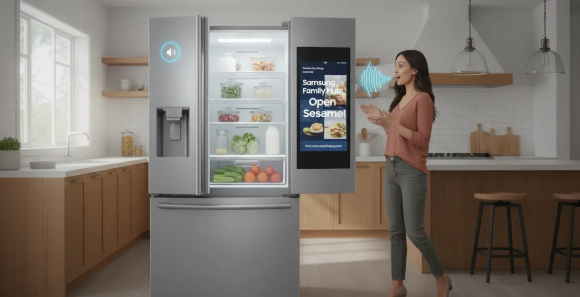 Samsung Family Hub: il frigorifero si apre con la voce