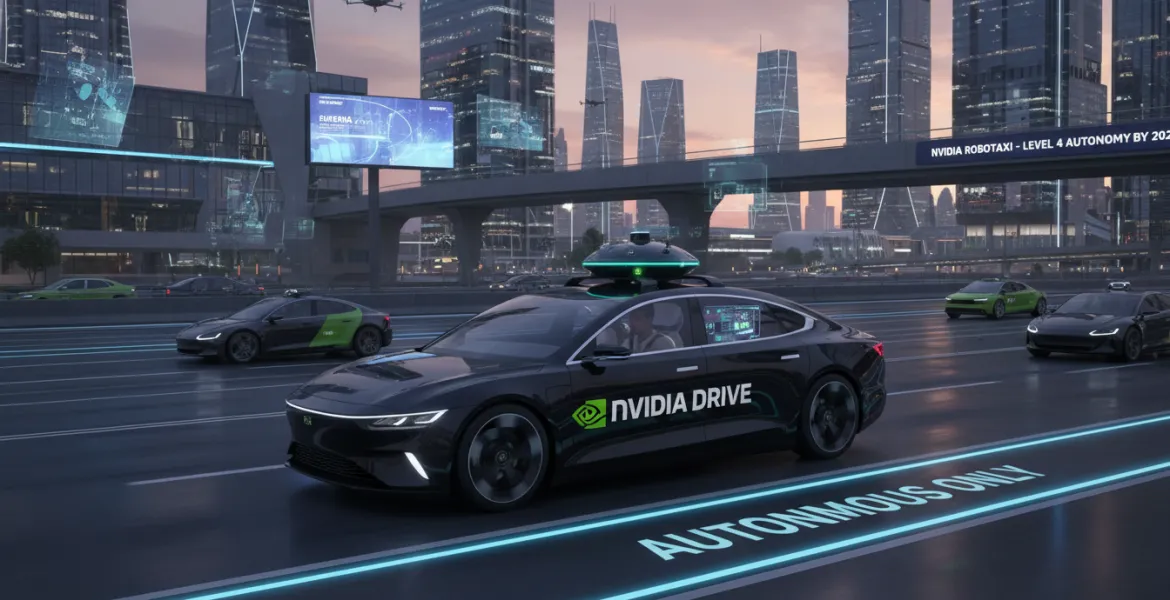 Nvidia punta sui robotaxi: auto a guida autonoma di livello 4 entro il 2027