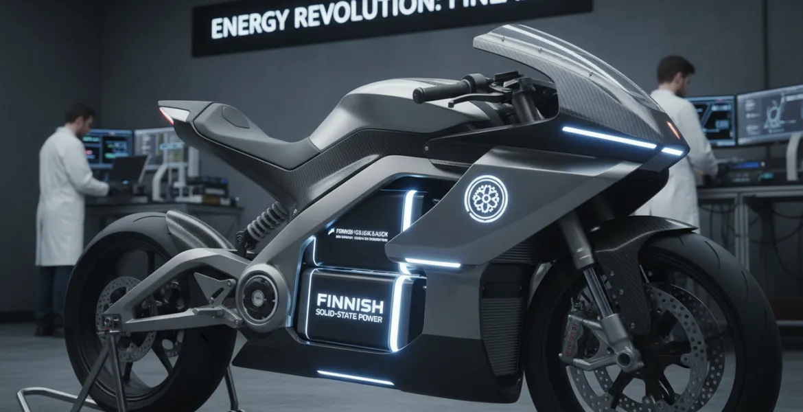 Rivoluzione energetica: Batterie allo stato solido dalla finlandia per moto elettriche da sogno