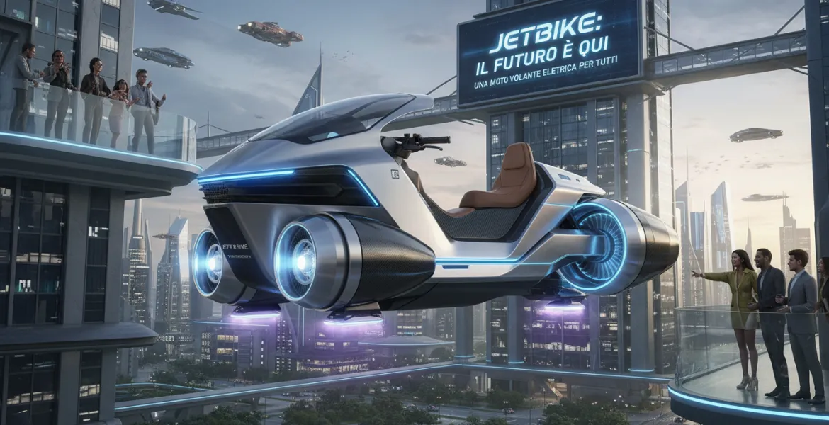 JetBike: Il futuro è qui, una moto volante elettrica per tutti