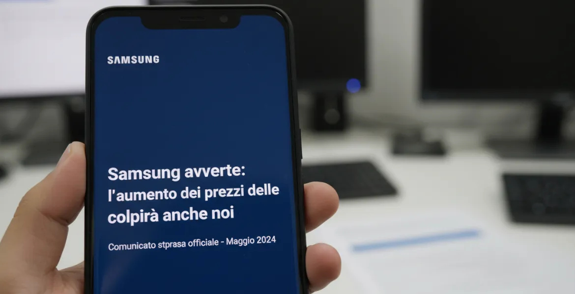 Samsung avverte: l'aumento dei prezzi delle memorie colpirà anche noi