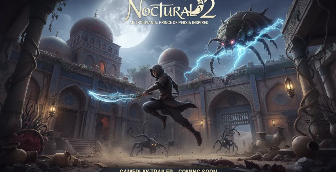 Nocturnal 2: Metroidvania persia-ispirata debutta con un gameplay trailer