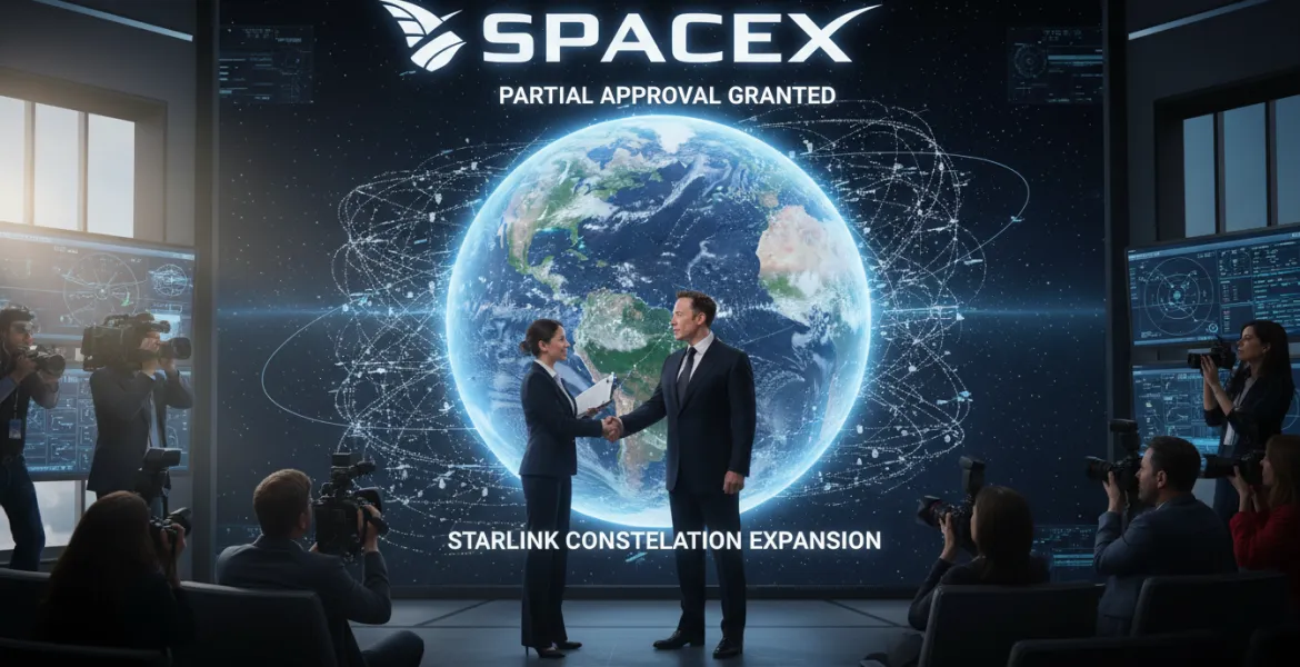 SpaceX ottiene l'approvazione parziale per espandere la costellazione Starlink