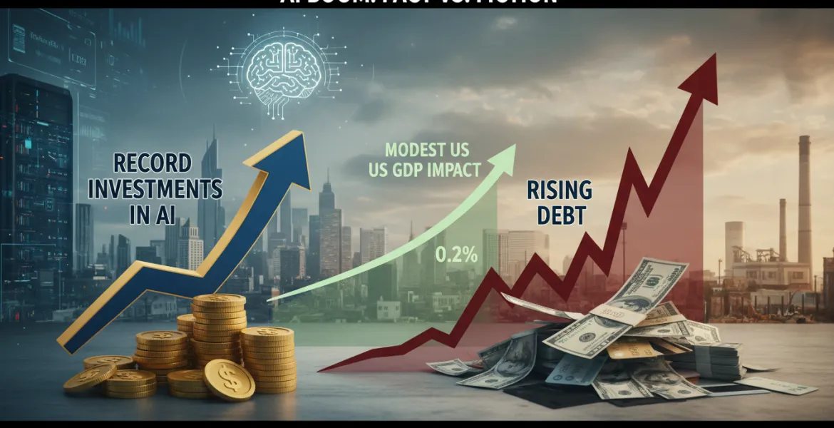 Boom dell'IA: Investimenti record, impatto modesto sul PIL USA e debiti crescenti