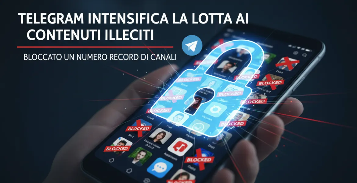 Telegram intensifica la lotta ai contenuti illeciti: bloccato un numero record di canali