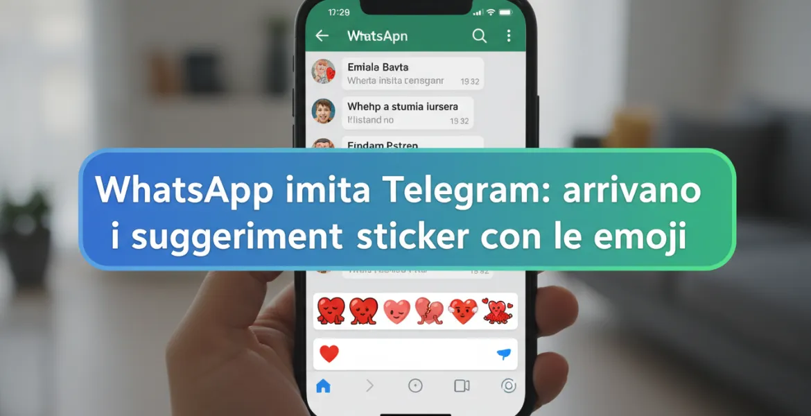 WhatsApp imita Telegram: arrivano i suggerimenti sticker con le emoji