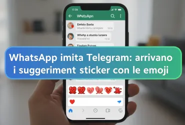 WhatsApp imita Telegram: arrivano i suggerimenti sticker con le emoji