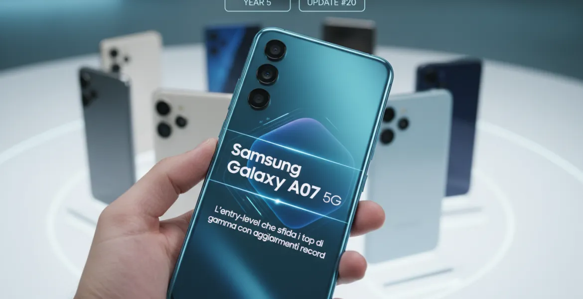 Samsung Galaxy A07 5G: L'entry-level che sfida i top di gamma con aggiornamenti record
