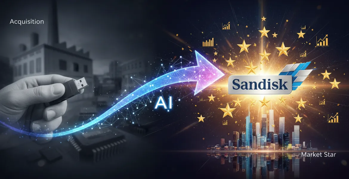 Sandisk: Da acquisizione a stella del mercato azionario grazie all'AI