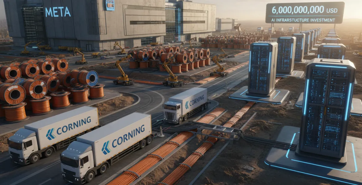 Meta investe 6 miliardi di dollari in cavi in fibra ottica Corning per l'IA