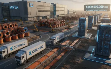 Meta investe 6 miliardi di dollari in cavi in fibra ottica Corning per l'IA
