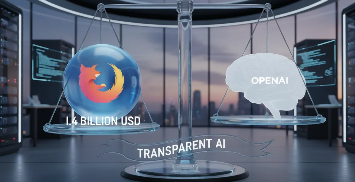 Mozilla sfida OpenAI: 1,4 miliardi di dollari per un'IA trasparente