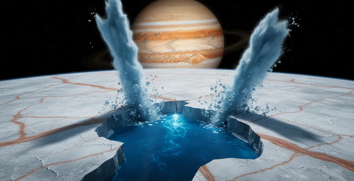 Europa, la luna di Giove, svela i suoi segreti: quanto è profondo il suo oceano?