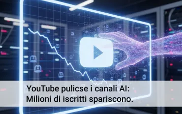 YouTube pulisce i canali AI: Milioni di iscritti spariscono