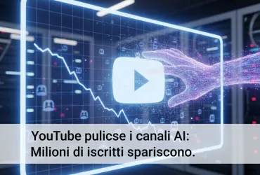 YouTube pulisce i canali AI: Milioni di iscritti spariscono