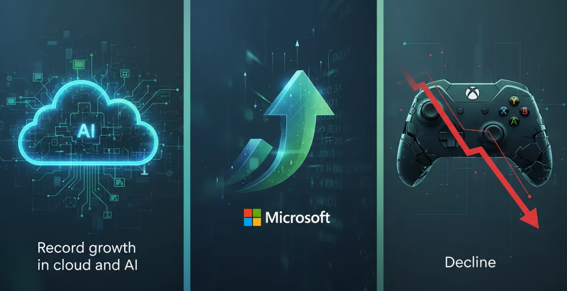Microsoft: Crescita record nel cloud e nell'AI, ma Xbox in declino