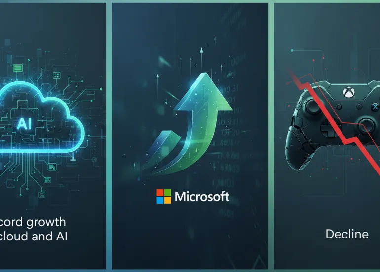 Microsoft: Crescita record nel cloud e nell'AI, ma Xbox in declino