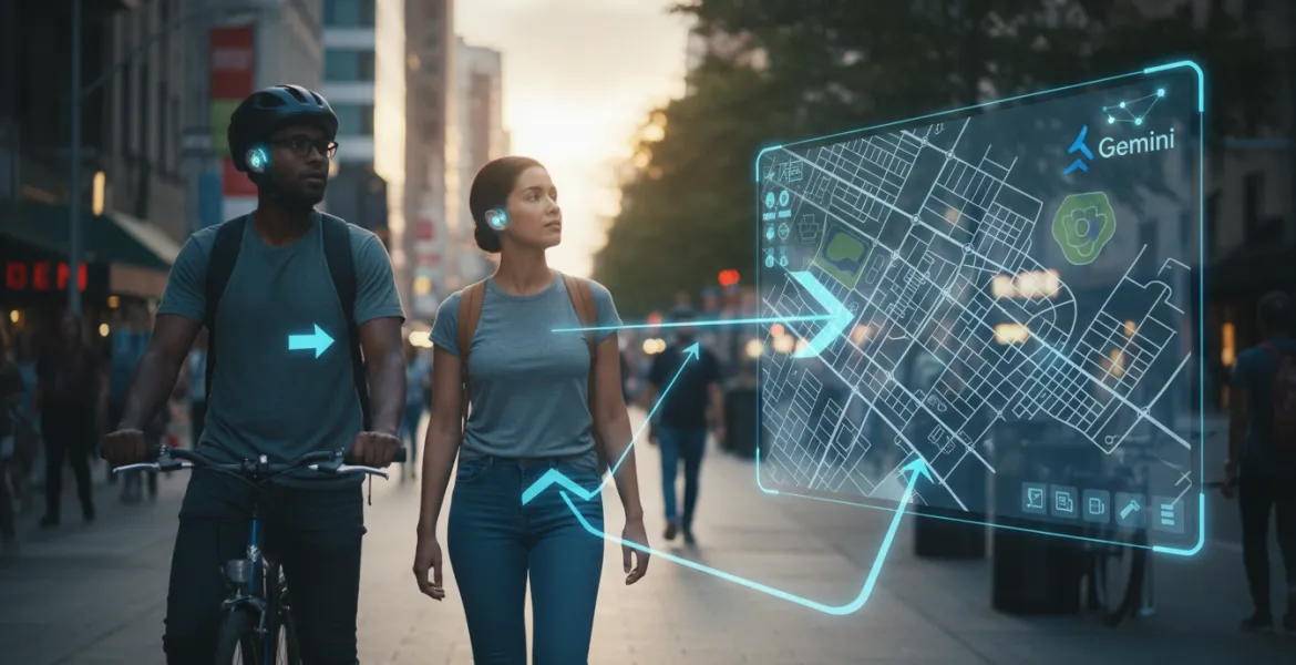 Gemini sbarca su Google Maps: navigazione a mani libere per pedoni e ciclisti
