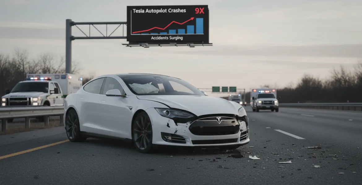 Guida autonoma di Tesla: incidenti in aumento, nove volte superiori alla media USA