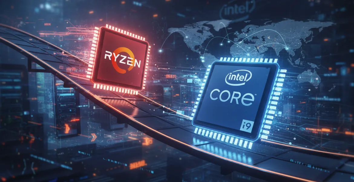 AMD sfida Intel: sorpasso in arrivo nel mercato dei processori