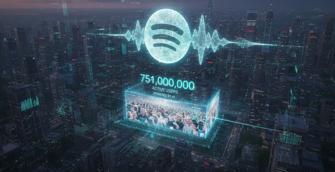 Spotify da record: 751 milioni di utenti attivi grazie all'Intelligenza Artificiale
