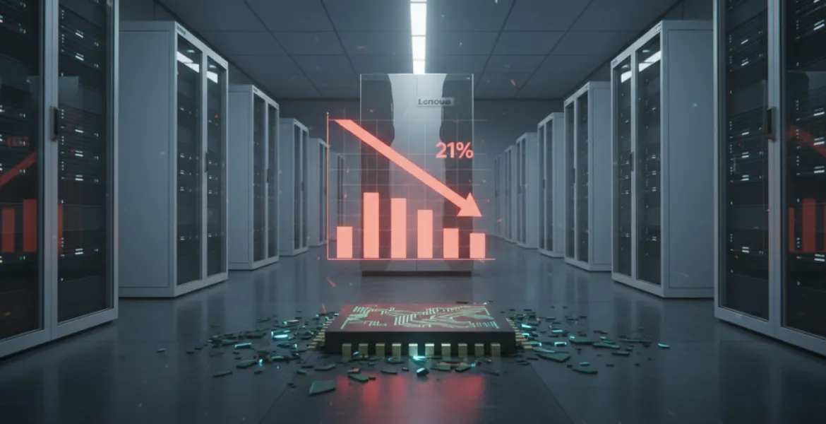 Lenovo affronta la crisi dei chip di memoria: Utili in calo del 21%