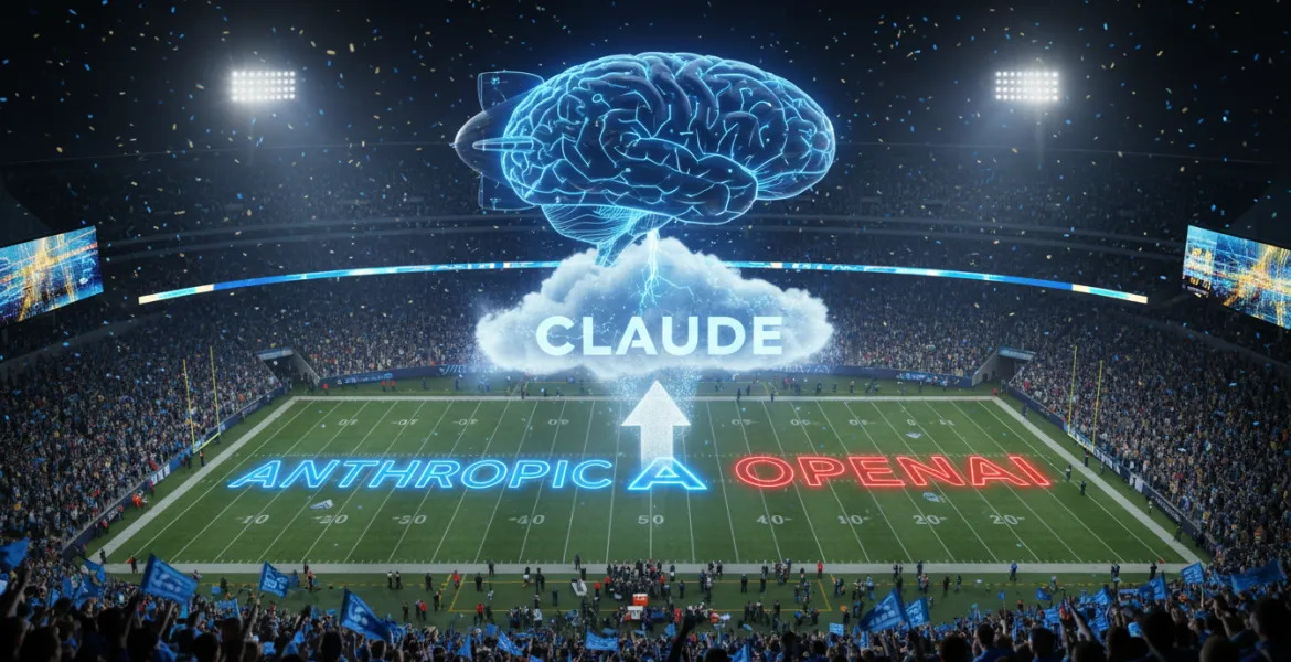 Anthropic sfida OpenAI: pubblicità al Super Bowl fa impennare l'IA Claude