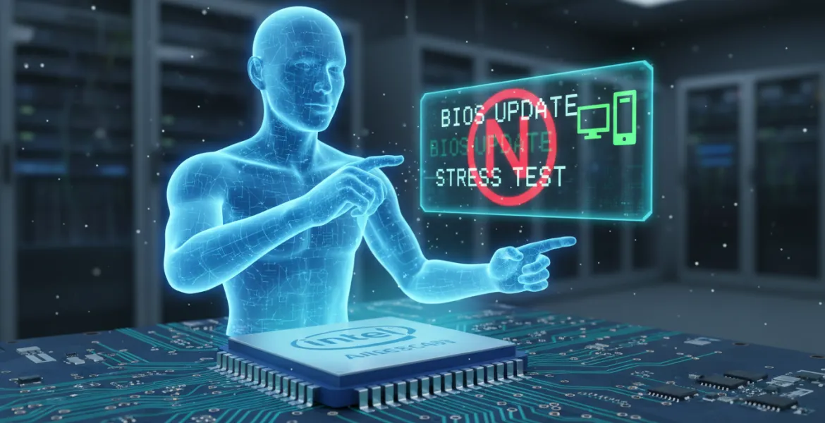 Intel: Assistente AI sconsiglia aggiornamenti BIOS e stress test errati