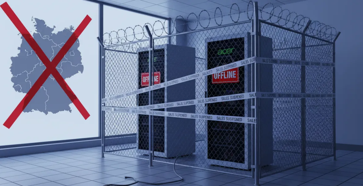Asus e Acer bloccate in Germania: siti offline e vendite sospese