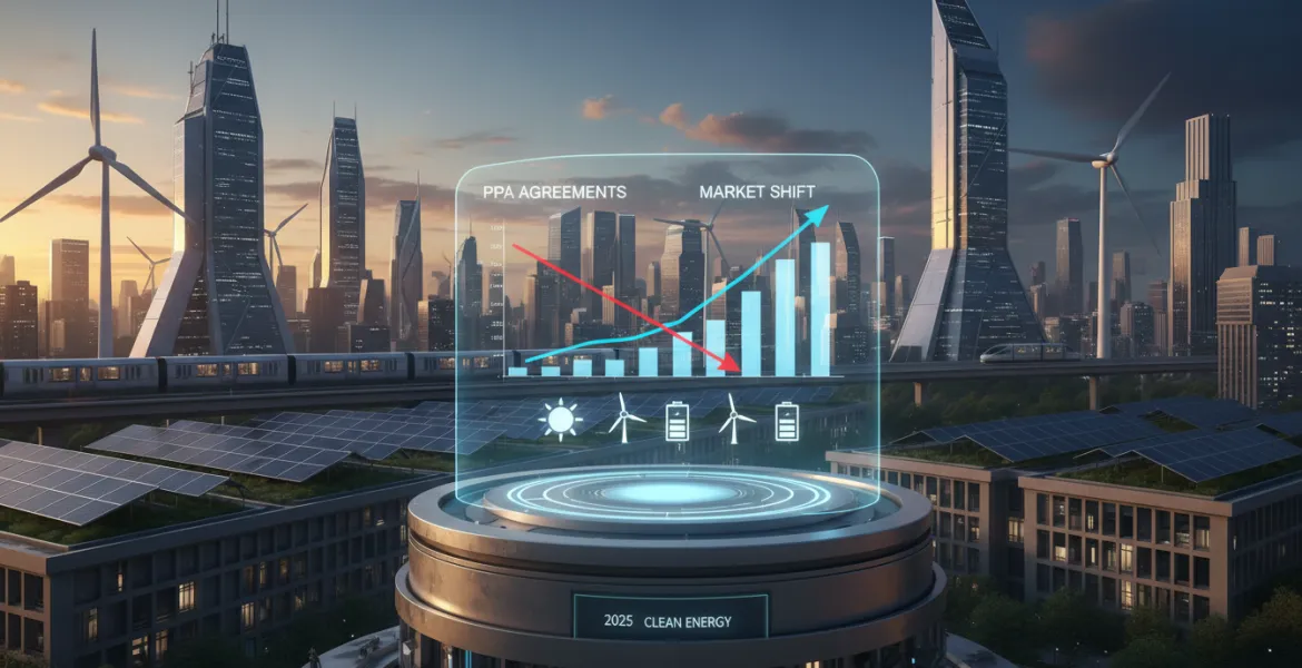 Energia pulita: calano gli accordi PPA nel 2025, svolta nel mercato