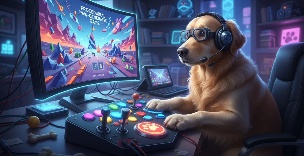Intelligenza Artificiale: Un cane crea videogiochi con input casuali