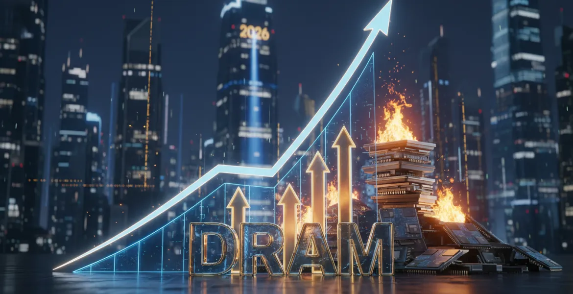 Boom del mercato DRAM: prezzi in crescita vertiginosa nel 2026