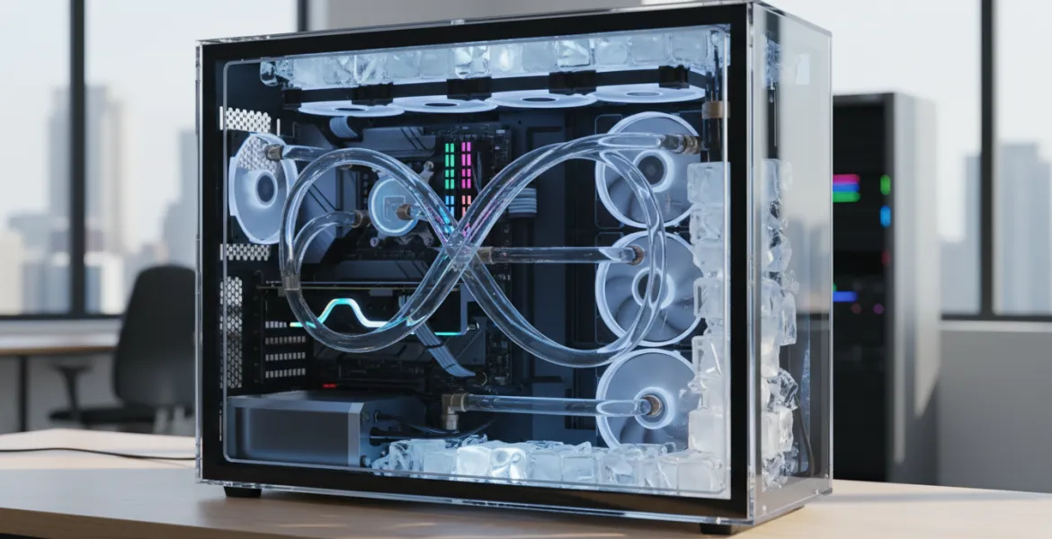 Raffreddamento PC ad acqua e ghiaccio: un sistema 'infinito' autoprodotto