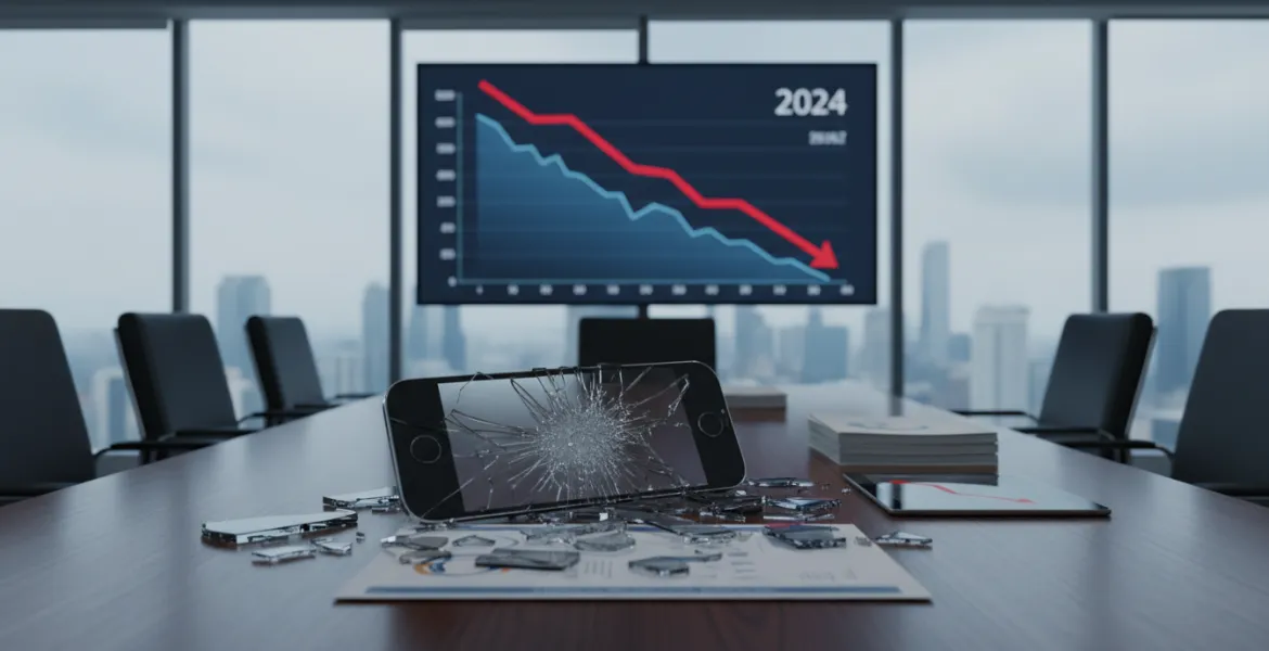 Crollo del mercato smartphone: previsioni shock per il 2024
