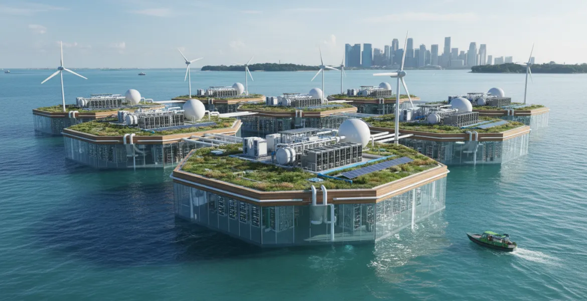 Data center galleggianti alimentati a idrogeno: la soluzione innovativa di Singapore